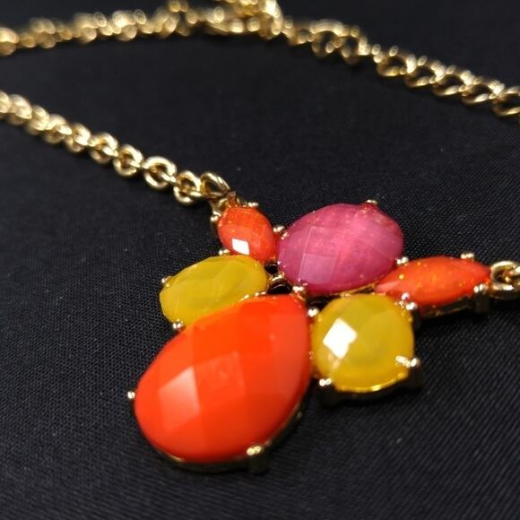 Charming Charlie's Orange, Yellow & Gold Necklace - Picture 8 of 8